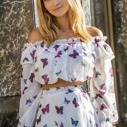 Influencer Style Jessica Bara Rosalia Off Shoulder Two Piece