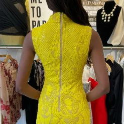 The Event Shop Jessica Bara Wyatt High Neck Sequin Bodycon Gown