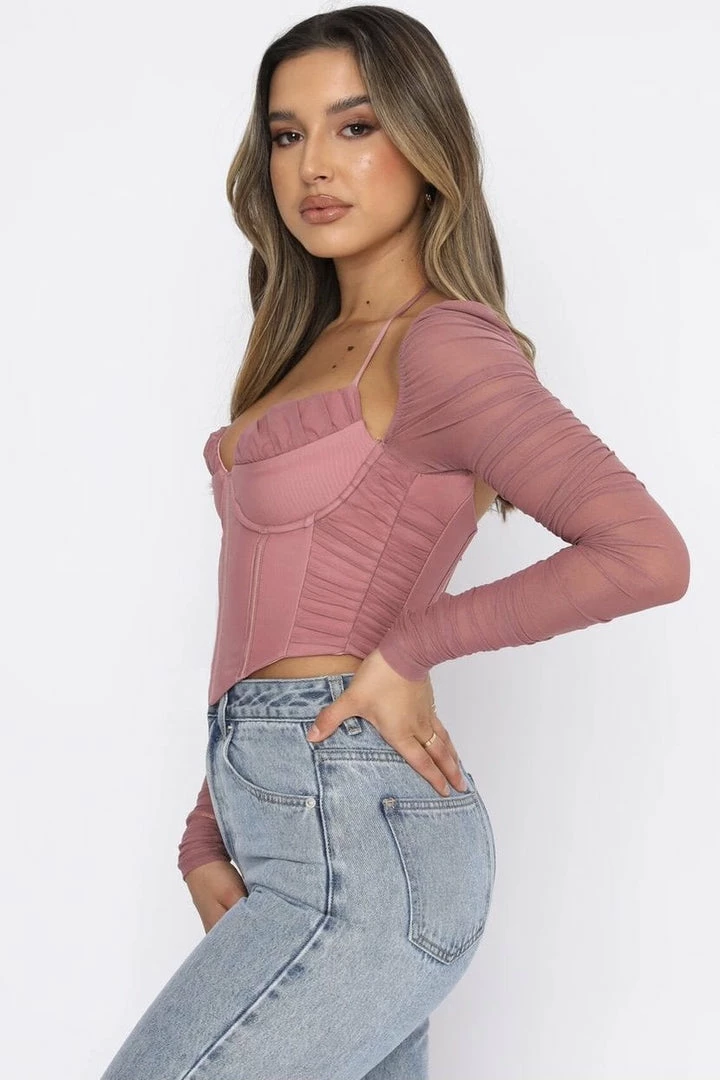 Jessica Bara Karlee Long Sleeve Corset Top Reve Doll Essentials