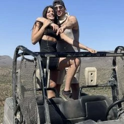 Jessica Bara Famous Knit Cut Out Romper Influencer Style