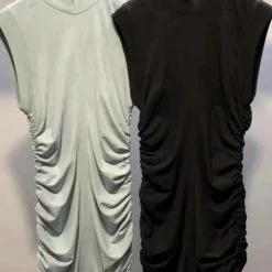 Reve Doll Essentials Jessica Bara Juelz High Neck Ruched Bodycon Dress