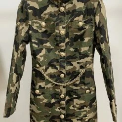 Jessica Bara Novah Camouflage Belted Mini Dress Dresses