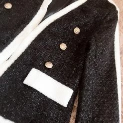 Reve Doll Essentials Jessica Bara Everlee Tweed Black And White Two Piece Set