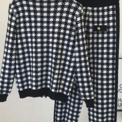 Reve Doll Essentials Jessica Bara Legend Houndstooth Hoodie And Jogger Two Piece Set
