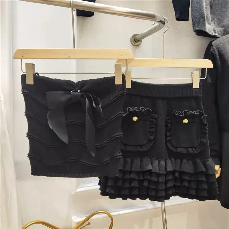 Summer Lovin' Jessica Bara Tabby Strapless Top And Ruffle Skirt Two Piece Set