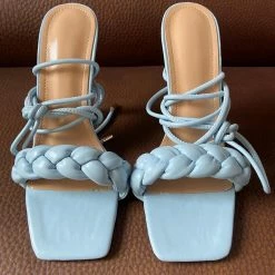 Jessica Bara Quincy Quilted Strappy Clear Heels Reve Doll Essentials
