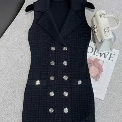 Reve Doll Essentials Jessica Bara Trista Gold Button Bodycon Mini Dress