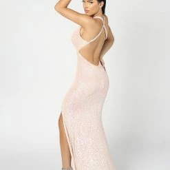 Nicole Bakti Sequin Backless Bodycon Gown The Event Shop