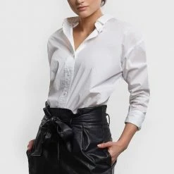 Reve Doll Essentials Commando Faux Leather Paperbag Short