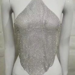 Jessica Bara Lindsey Rhinestone Halter Top