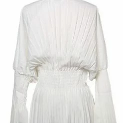 Summer Lovin' Jessica Bara Carolina Long Sleeve Pleated Shirt Dress