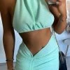 Jessica Bara Layton Halter Crop Top And Skirt Two Piece Set Summer Lovin'
