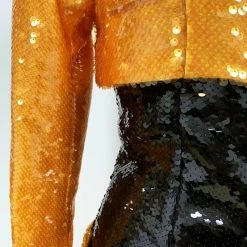 Jessica Bara Raquel Sequin Color Block Mini Dress