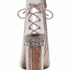 Jessica Bara Alex Lace Up Clear Booties