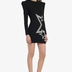 Dresses Jessica Bara Elowen Long Sleeve Star Studded Dress