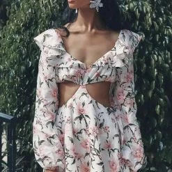 Casual/Daytime Jessica Bara Corraline Floral Cut Out Mini Dress