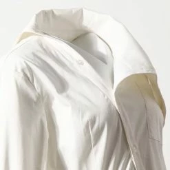 Jessica Bara Irina Asymmetrical Lapel And Hem Shirt Dress