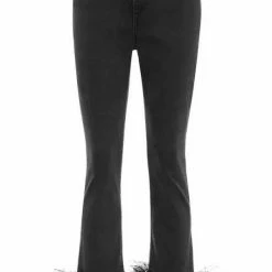 Jessica Bara Rosaline Black Feather Cropped Jeans Birthday Suit