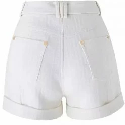 Jessica Bara Rhonda Gold Belted High Waisted Shorts Reve Doll Essentials