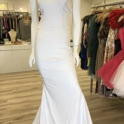 Jessica Bara Brennah Backless Ruched Gown