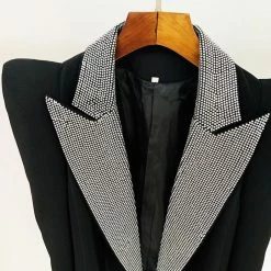 The Event Shop Jessica Bara Theo Long Sleeve Diamond Beaded Blazer