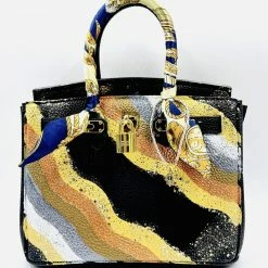 Accessories Anca Barbu Handpainted Geode Handbag