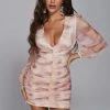Jessica Bara Amaranta Tie Dye Long Sleeve Mini Dress Summer Lovin'