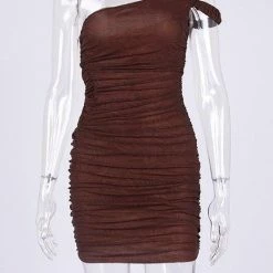 Jessica Bara Nadia One Shoulder Bodycon Mini Dress