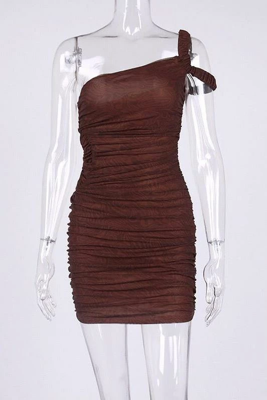 Jessica Bara Nadia One Shoulder Bodycon Mini Dress