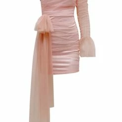 Jessica Bara Winny One Shoulder Tulle Mini Dress Birthday Suit