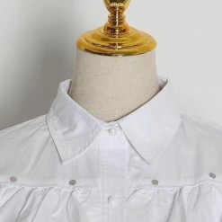 Jessica Bara Zane Ruffle Long Sleeve Crop Top