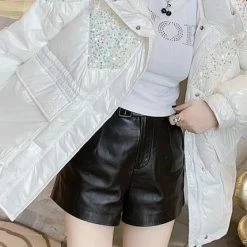 Jessica Bara Aspyn Sequin Cinched Puffer Jacket