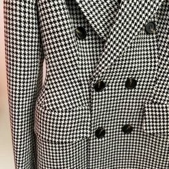 Jessica Bara Presley Houndstooth Tweed Coat Outerwear