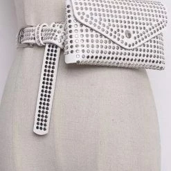 Summer Lovin' Jessica Bara Gabriel Faux Leather Studded Belt Bag