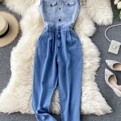 Jessica Bara Nia Denim Ombré Jumpsuit Summer Lovin'