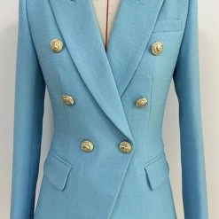 Jessica Bara Textured Donatella Double Breasted Blazer Reve Doll Essentials