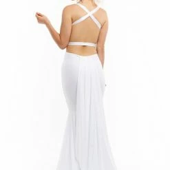 Atria V Neck Strappy Back Gown