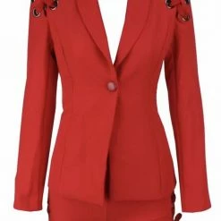 Birthday Suit Jessica Bara Drew Metal Ring Blazer And Short Two Piece Set