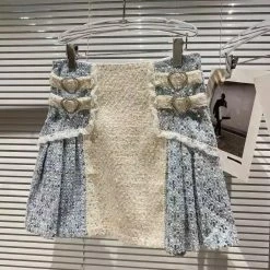 Jessica Bara Reese Tweed Sequin Jacket And Skirt Two Piece Set
