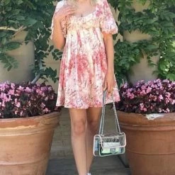 Jessica Bara Evernae Floral Backless Dress Influencer Style