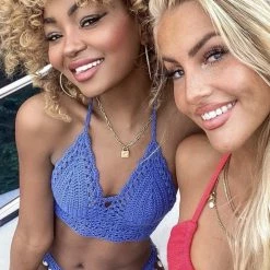 Influencer Style Jessica Bara Kayleigh Crochet Two Piece Bikini Set