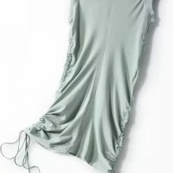 Reve Doll Essentials Jessica Bara Juelz High Neck Ruched Bodycon Dress