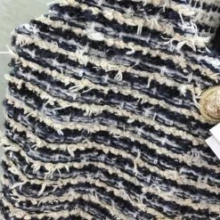 Jessica Bara Corey Tweed Gold Button Mini Dress