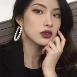 Jessica Bara Paris Pearl Hoop Earrings