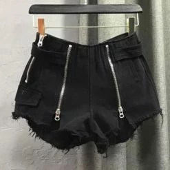 Reve Doll Essentials Jessica Bara Jaycie Denim Zipper Shorts