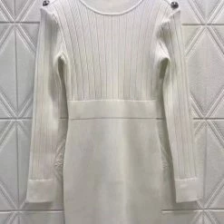 Jessica Bara Melida Long Sleeve High Neck Knit Dress