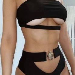 Jessica Bara Lotus Metal Buckle Bikini Set Poolside Essentials