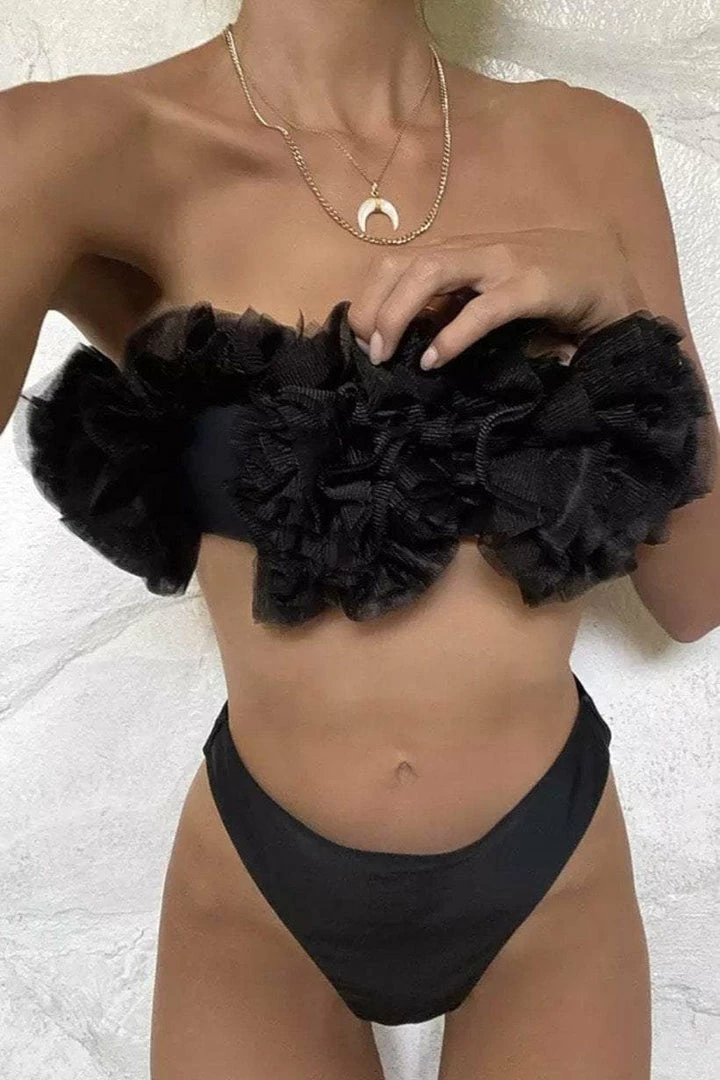 Influencer Style Jessica Bara Bobby Tube Top Organza Bikini Set