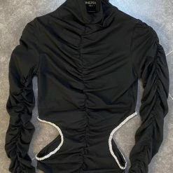 Jessica Bara Morgan Long Sleeve Cut Out Bodysuit Reve Doll Essentials