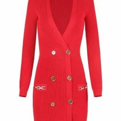 The 9-5 Shop Jessica Bara Watson Long Sleeve Chain Mini Dress